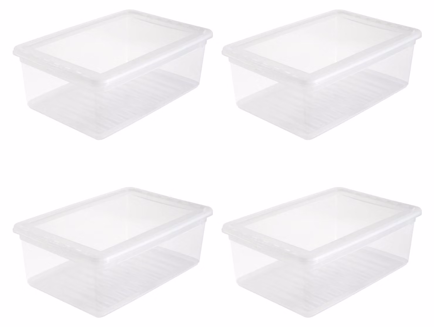 Contenitore portaoggetti keeeper bea, confezione da 4, con sistema Air Control, dimensioni 39 x 26,5 x 14 cm, capacità 11 litri