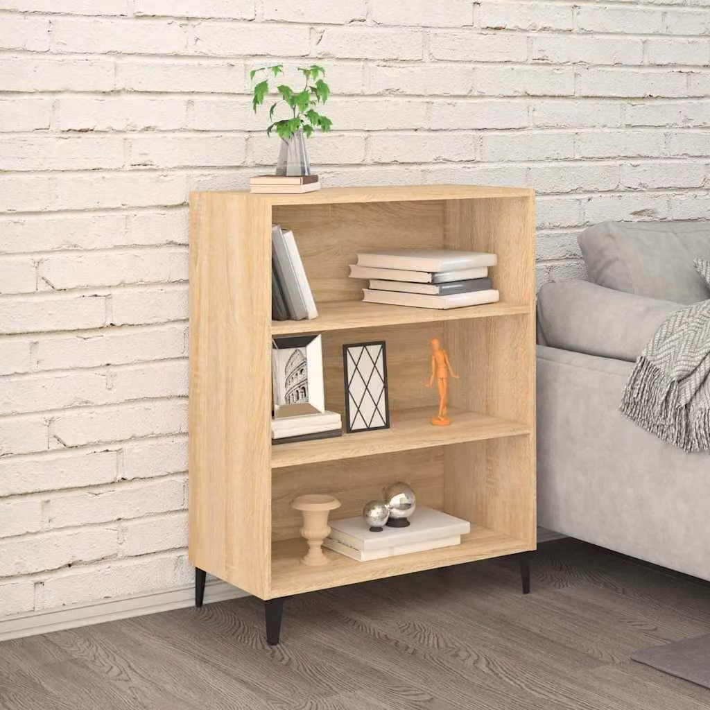 Credenza vidaXL in Rovere Sonoma e Legno Multistrato, L 69,5 cm x P 32,5 cm x H 90 cm