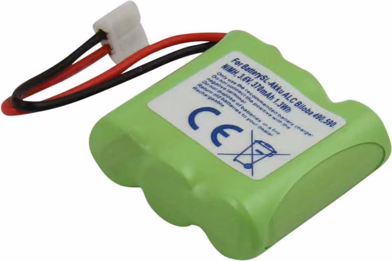 Avizar, batteria per telefono Alcatel Biloba 490 3,6 V 370 mAh NiMH, verde