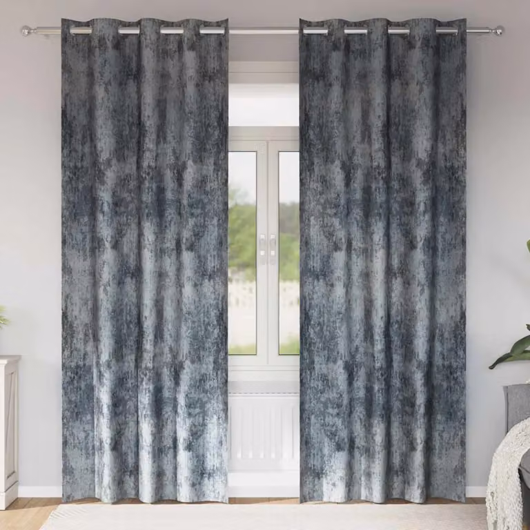 Set di 2 tende in velluto vidaXL grigio argento, oscuranti e termoisolanti, H 245 x L 140 cm