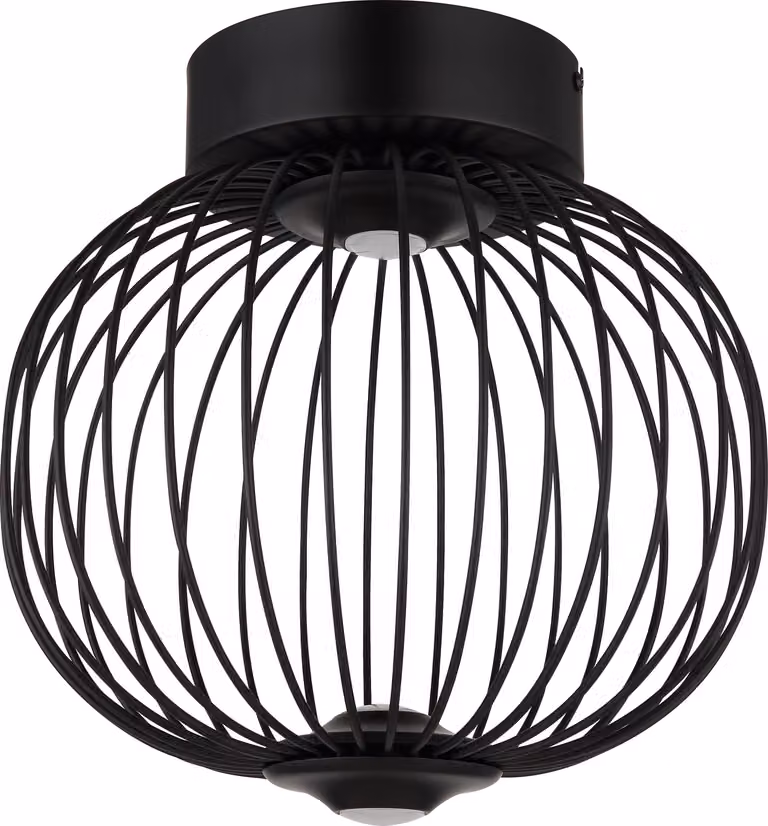 Plafoniera a LED, metallo nero, P 30 cm
