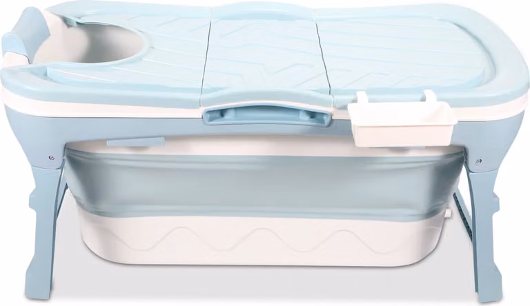 Jopassy 118cm Vasche da bagno pieghevoli Vasche da bagno mobili per adulti Vasche da bagno per bambini Vasca da bagno pieghevole autoportante Vasca da doccia portatile Vasca da bagno