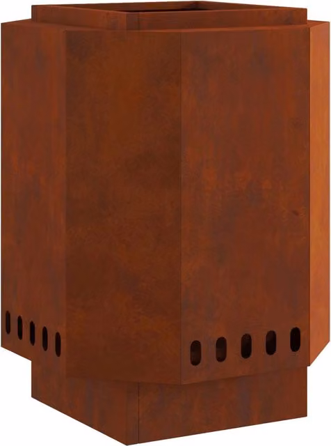 Focolare senza fumi in acciaio marrone L/P/H: 38 x 38 x 51 cm CFW8097219 – 1
