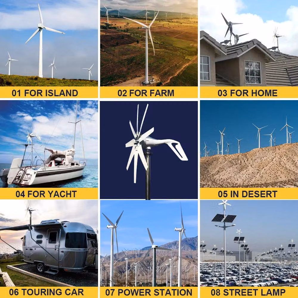 Turbina eolica - Turbina eolica - Generatore eolico - Energia eolica - Asse orizzontale - 3000W - 24V