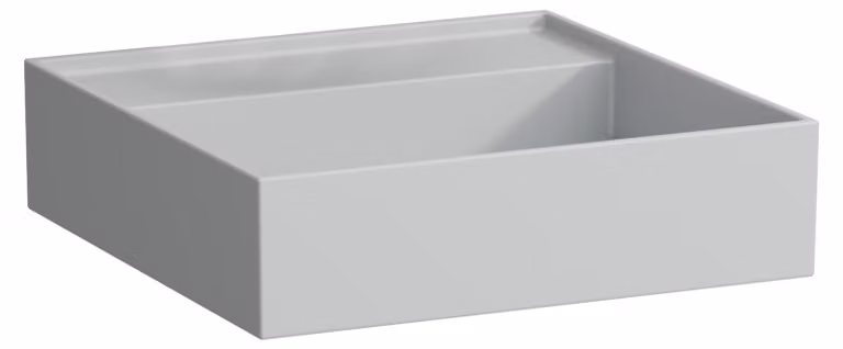 LAUFEN Kartell lavabo à poser, sans trou pour robinet, sans trop-plein, 460x460mm, H8183317591121, H8183317591121