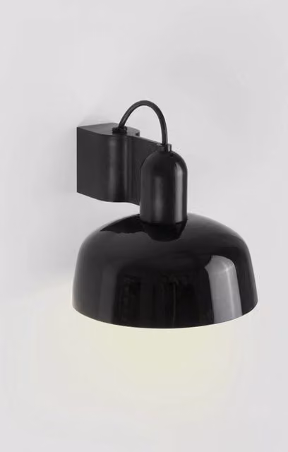 Applique da interno Faro Barcelona TATAWIN in metallo e vetro, colore nero