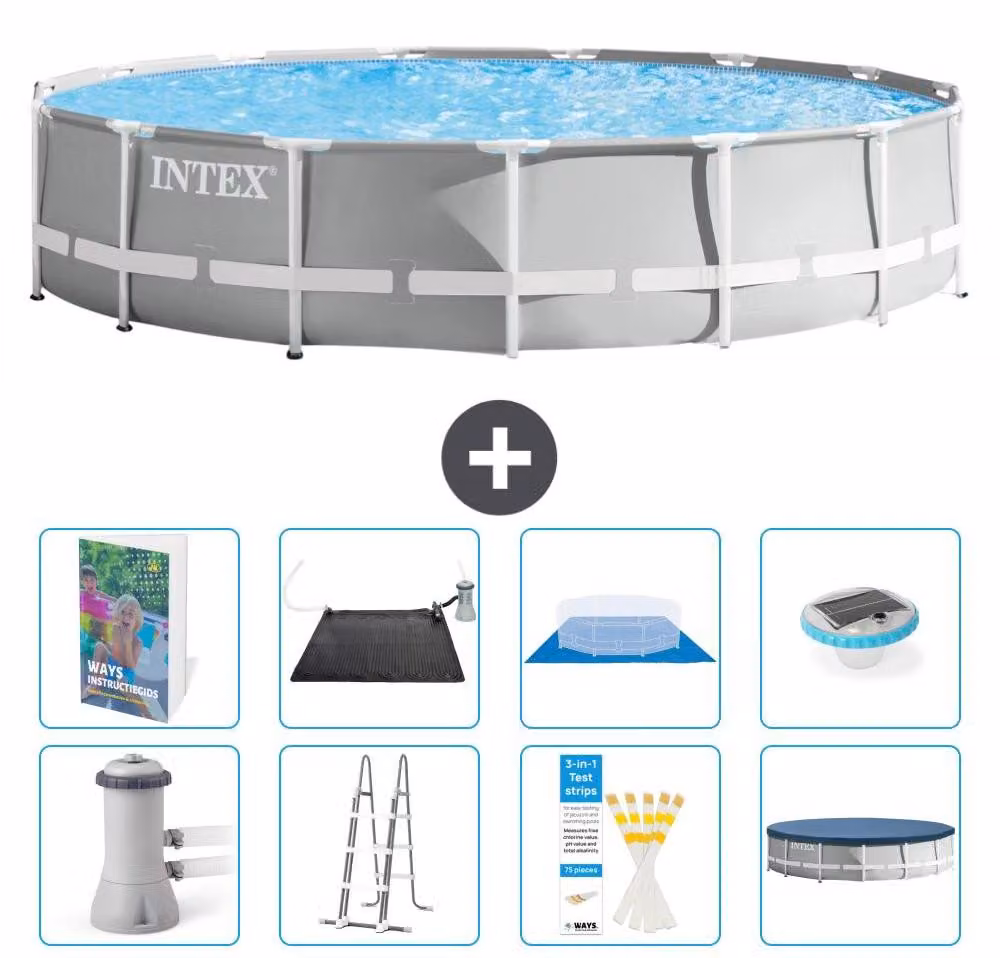 Struttura per piscina a forma di prisma - 457x107 cm - composta da 7 elementi - modello S598