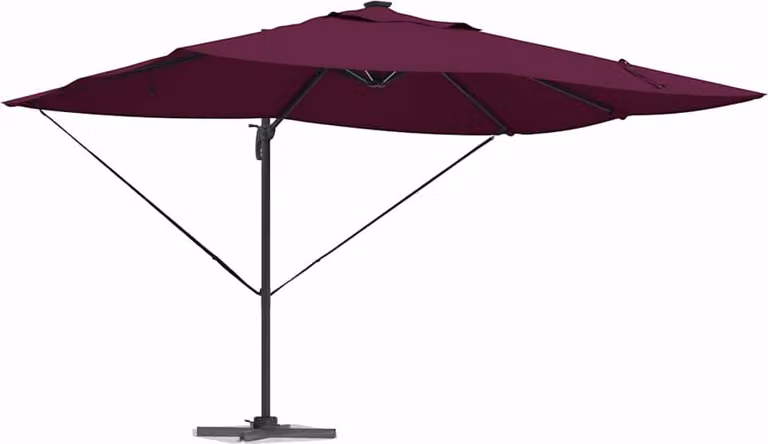 Ombrellone con blocco Rosso Bordeaux 352 x 251 x 265 cm