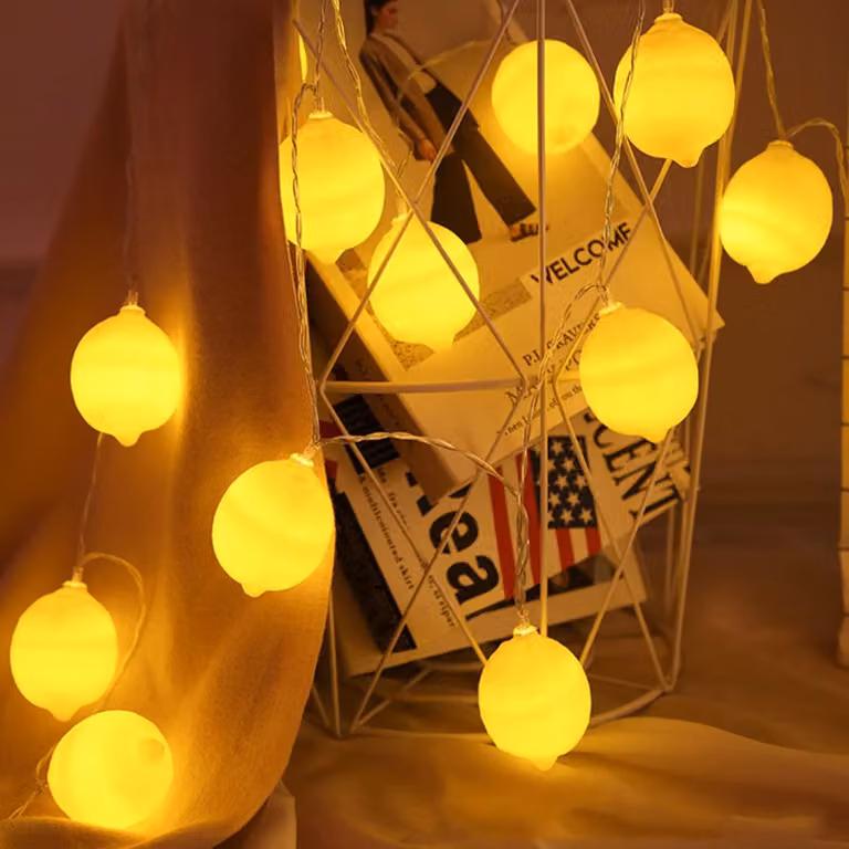 Catena luminosa Citroen, 10 LED, alimentata a batteria, 1,5 metri