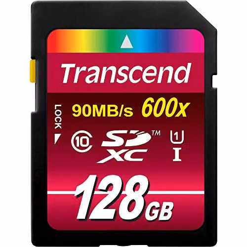 Transcend TS128GSDXC10U1 Scheda di Memoria SDXC da 128 GB, UHS-I 600x, Classe 10