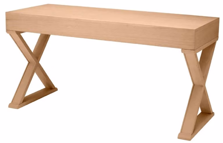 Casa Padrino scrivania colori naturali 150 x 60 x h. 76 cm - Scrivania in legno massiccio con 3 cassetti - Scrivania per computer - Mobili per ufficio - Mobili - Arredi - Qualità lusso