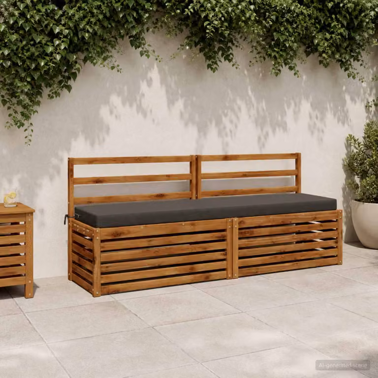 vidaXL Cuscino per panchina SOEST rettangolare in poliestere con rivestimento rimovibile e resistente ai raggi UV, colore Antracite