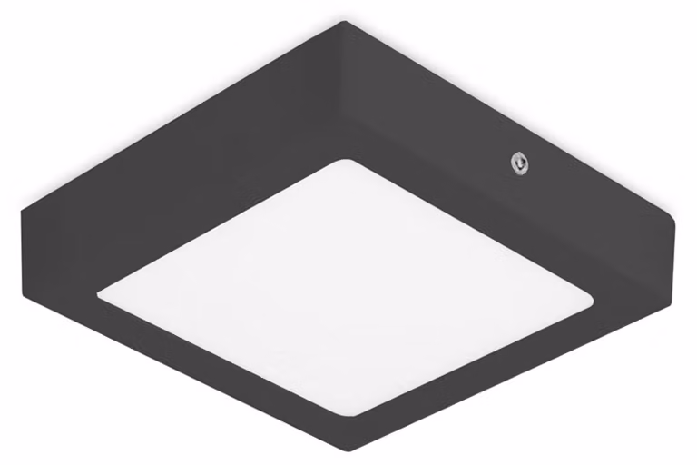 Forlight, plafoniera LED efficiente per soffitto, dimensioni 120x120 mm, finitura nera opaca, alluminio resistente, illuminazione moderna ed elegante per la casa, tecnologia CCT integrata