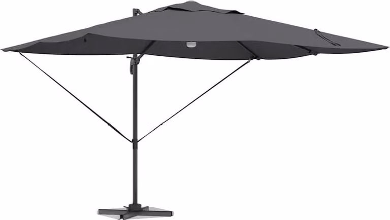 Ombrellone Antracite 351 x 250 x 253 cm Poliestere e Alluminio