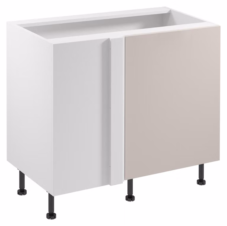 Mobile angolare allungabile SALERNO - larghezza 100 cm, bianco/beige