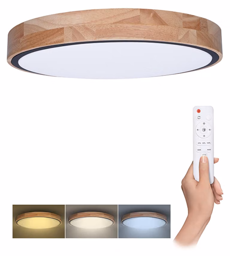 Plafoniera LED Solight WO8005 Iron Oak 48 W 3360 lm 3000-6000 K rovere con telecomando