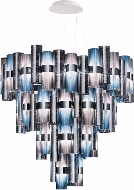 Lampada a sospensione Slamp La Lollona LED dimmabile in vetro e metallo multicolore