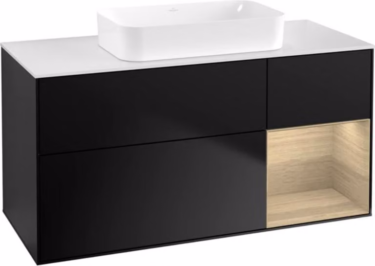 V&B mobile da parete Finion 120x60 cm, Reg re Oa ven, laccato nero