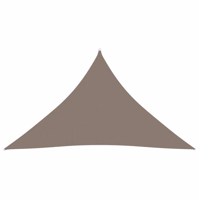 The Living Store Tenda da sole in tessuto Oxford triangolare 3,5x3,5x4,9 m Taupe
