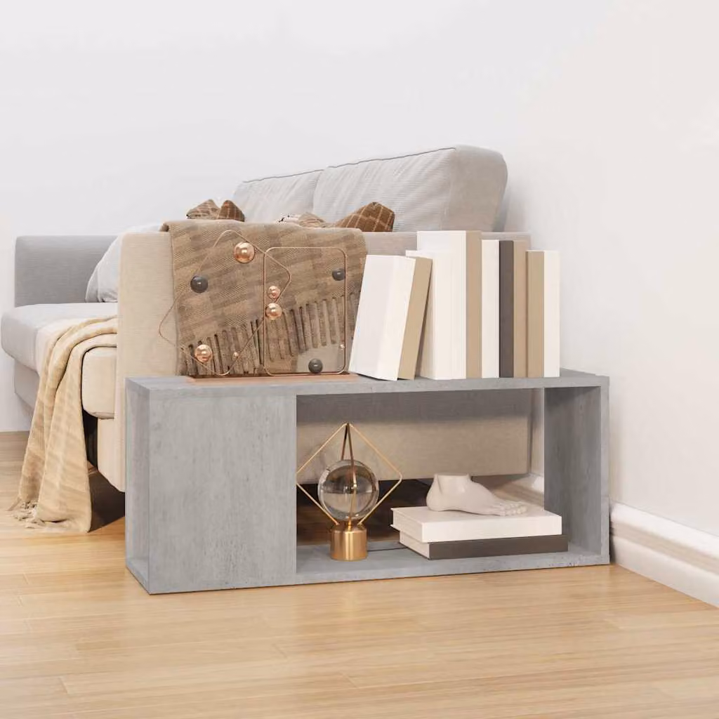 Mobile TV vidaXL Grigio Cemento in Truciolato e MDF L: 80 cm, P: 24 cm, H: 32 cm