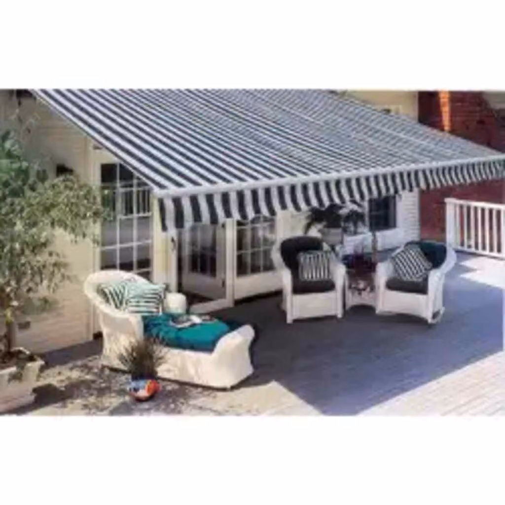vidaXL Tenda da Sole Pieghevole Motorizzata 600 cm Blu/Bianca