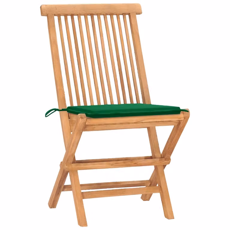 set da pranzo da giardino a 3 pezzi con cuscini Pieghevole in legno massiccio di teak