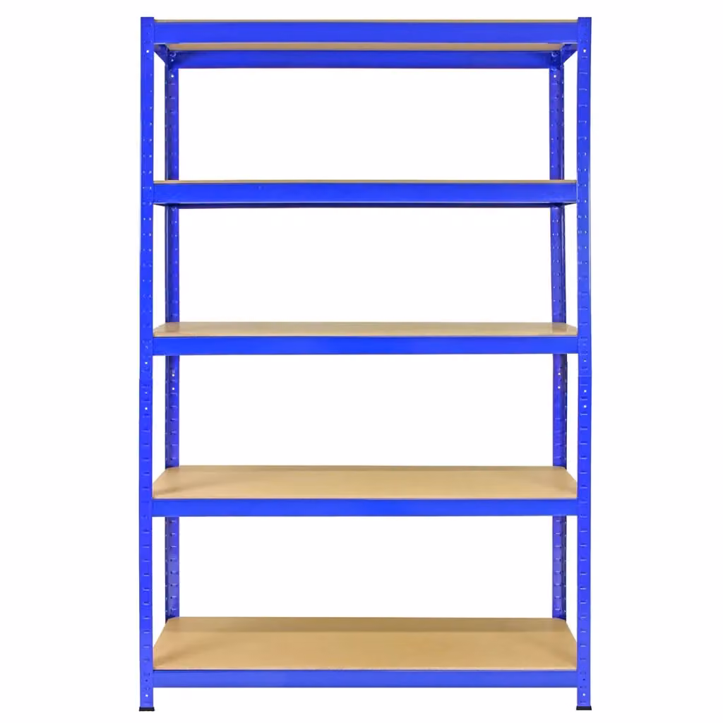 Scaffale in acciaio T-Rax blu per magazzino e garage L: 120 cm, H: 180 cm, P: 45 cm – 2