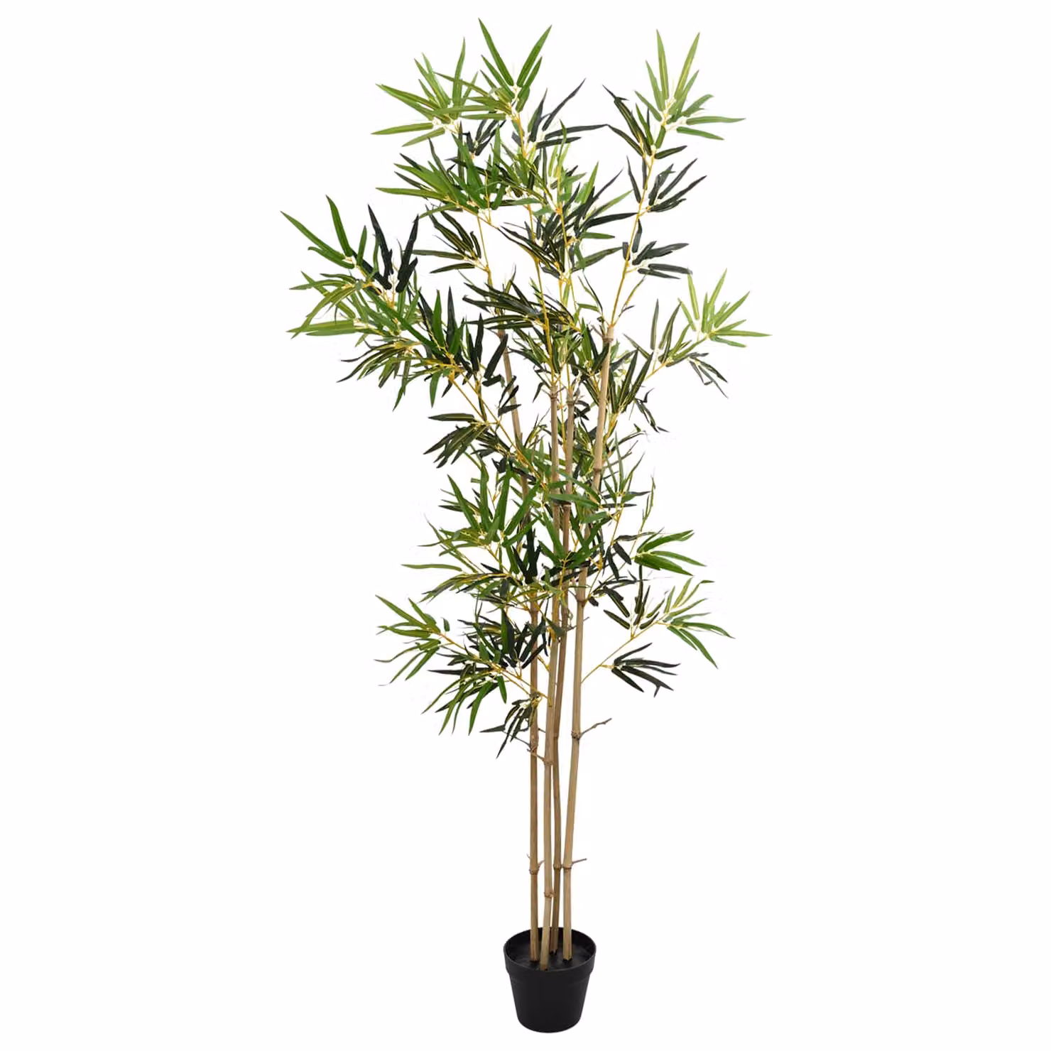 Albero di bambù verde vidaXL in tessuto e bambù, L: 75,5 cm, P: 18 cm, H: 175 cm