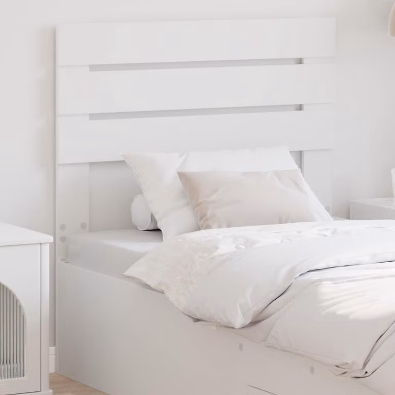 Testiera per letto moderna vidaXL in legno ingegnerizzato bianco