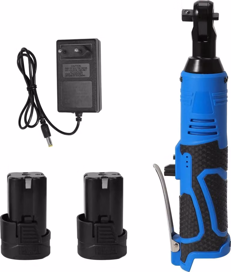Avvitatore a impulsi, coppia 100 Nm, batteria ricaricabile, set blu