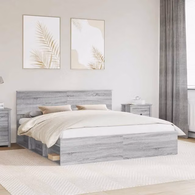 Struttura del letto Sonoma grigio 180 x 200 cm Pino massello 3410569