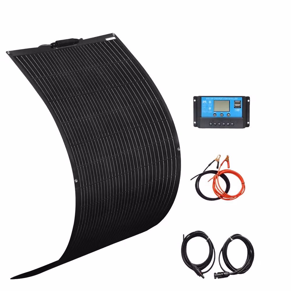Kit di moduli solari, potenza 120W/240W, installazione flessibile,Kit 120 W - Nero