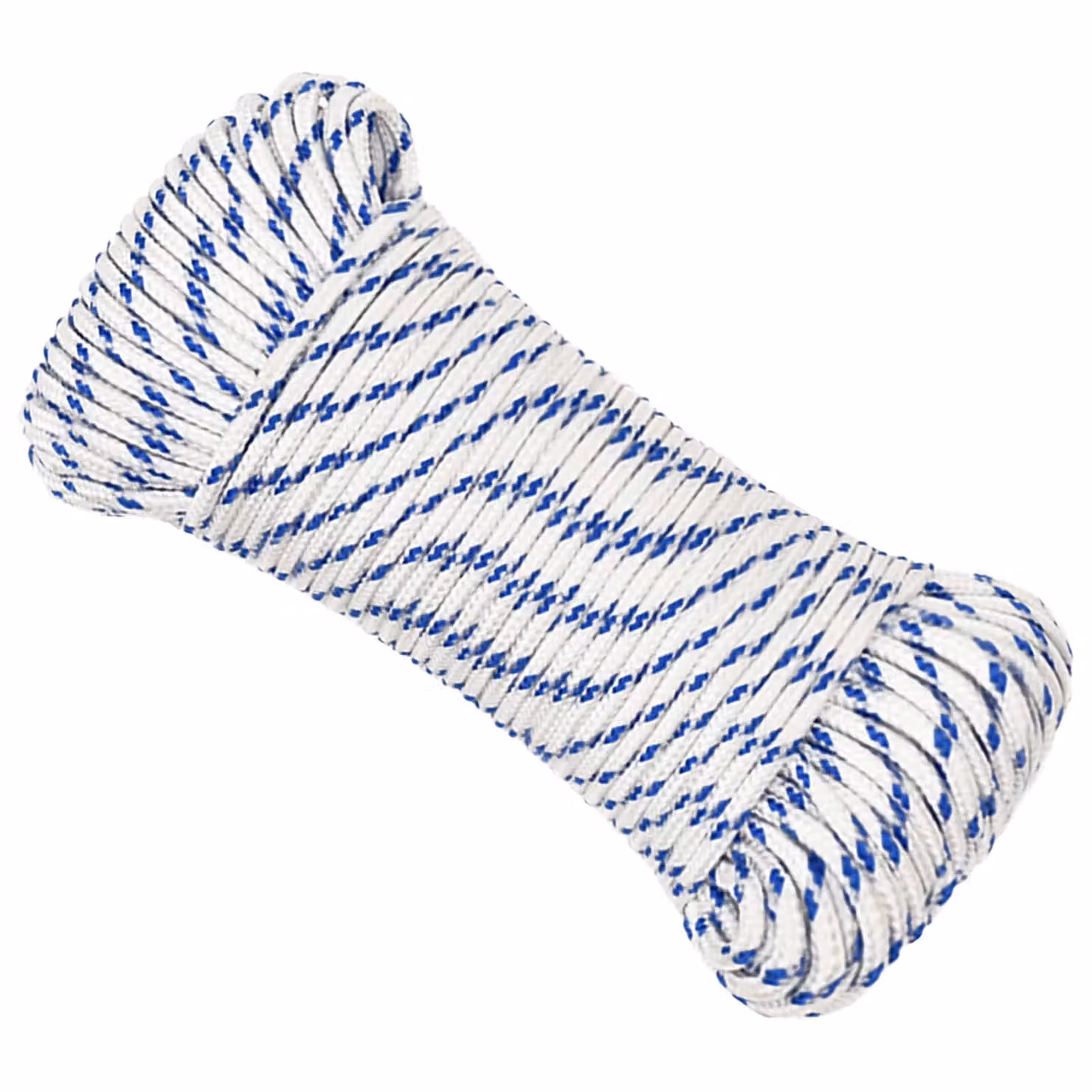 Corda multiuso vidaXL in plastica, Bianco e Blu, 5 mm, 100 m, Carico massimo 150 kg