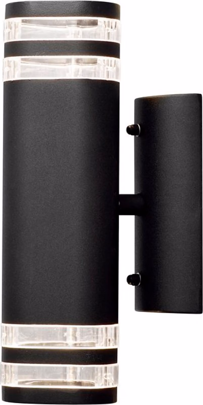 Konstsmide Modena Up & Down Big alluminio laccato nero, vetro acrilico trasparente, riflettore 7516-750