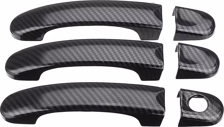 Set di 6 coprimaniglia in carbonio ABS - Eleganti e protettivi - Adatti ai furgoni