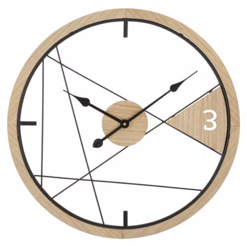 Orologio decorativo da muro GEOMETRIC DESIGN in metallo da 60cm by Mauro Ferretti