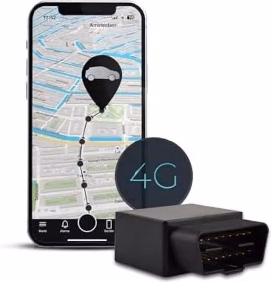 Sistema di Tracciamento GPS per Auto con Applicazione e Connessione Cellulare, Nero