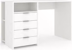 Scrivania moderna Sarmog QUADRANTE 719k in MDF laminato bianco neve L: 120 cm