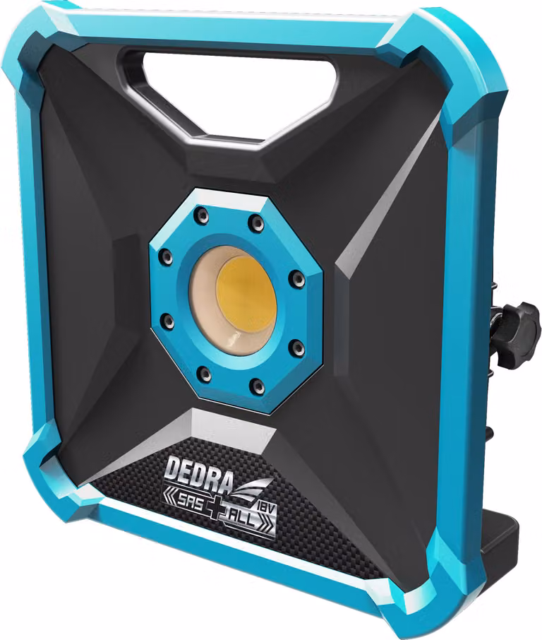 Lampada Da Officina A Batteria 18V, Dedra Sas+All Ded7071 Cob Led, 1000/2000 Lumen, 6500K