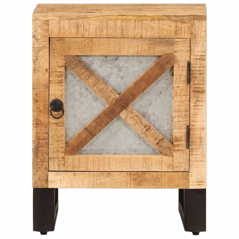 Comodino 40x30x50 cm in Legno Massello di Mango