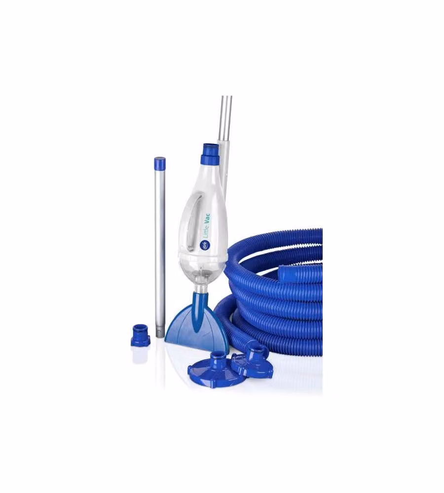 Gre Kit Pulizia Manuale Piscina 6 pezzi con Tubo 5 m e Connettori Blu