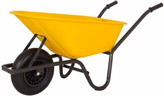Carriola Contenitore giallo in plastica da 85 litri HQ.