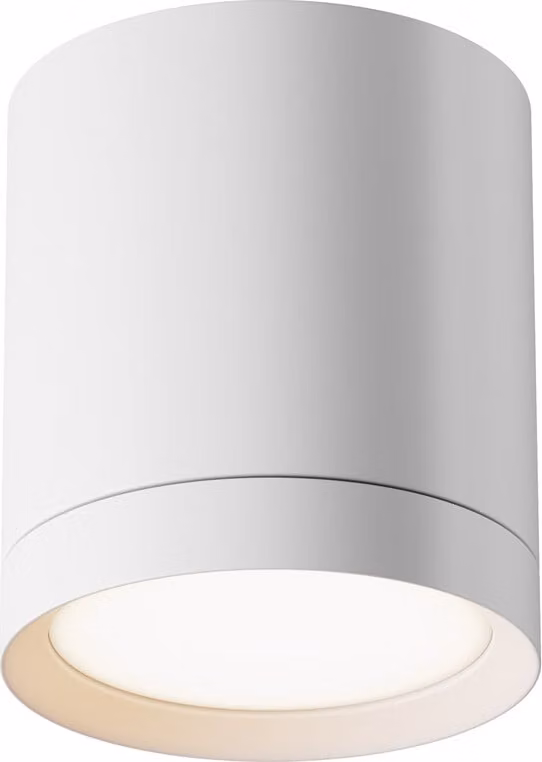 Maytoni Lampada da soffitto LED rotonda, bianca, Ø 8,5 cm, 15 W, alluminio, stile minimalista, IP20