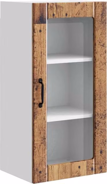 Mobile pensile da cucina moderno con ripiani 40 x 31 x 80 cm in legno multistrato legno vecchio 02_0054345