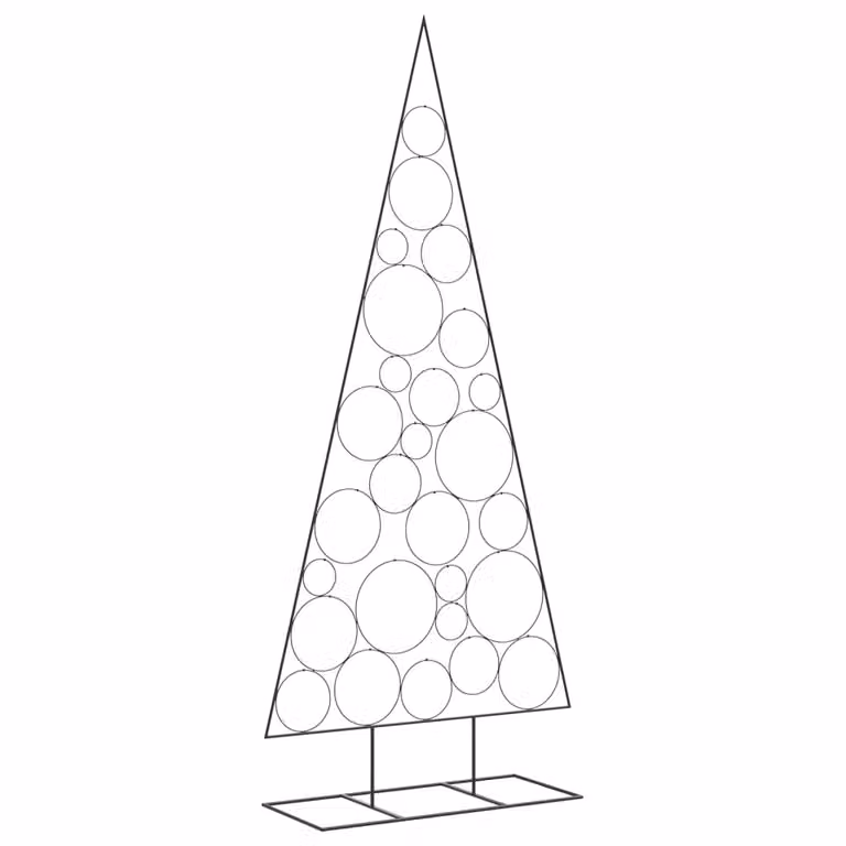 Albero di Natale in metallo da decorare nero 210 cm