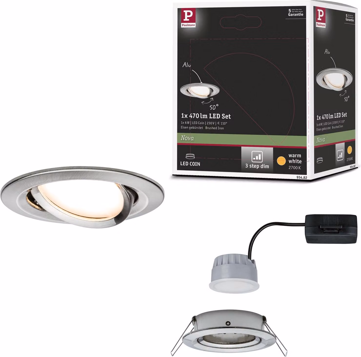 Paulmann Luce da incasso LED Nova orientabile