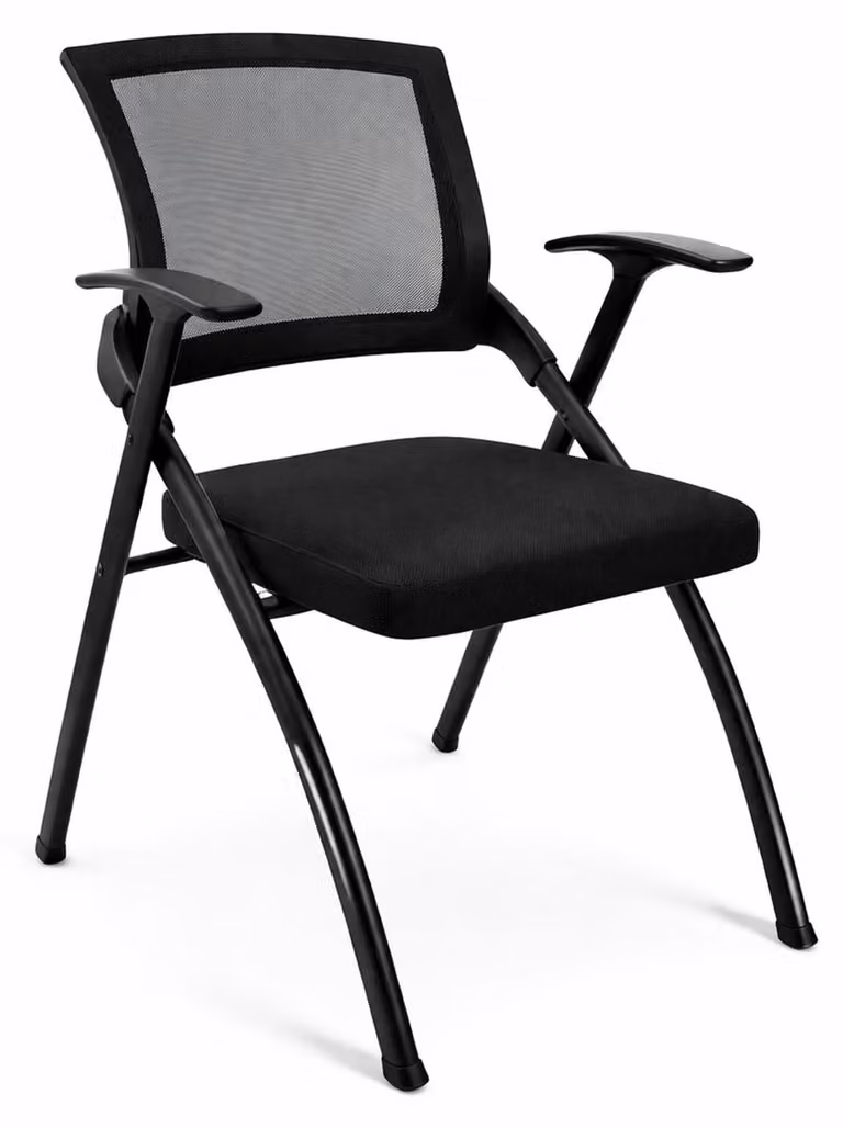 Moderna sedia da seminario con schienale in rete e braccioli ergonomici