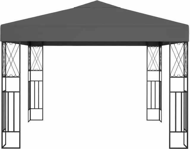 Gazebo 3x3 m Antracite in Tessuto 48006