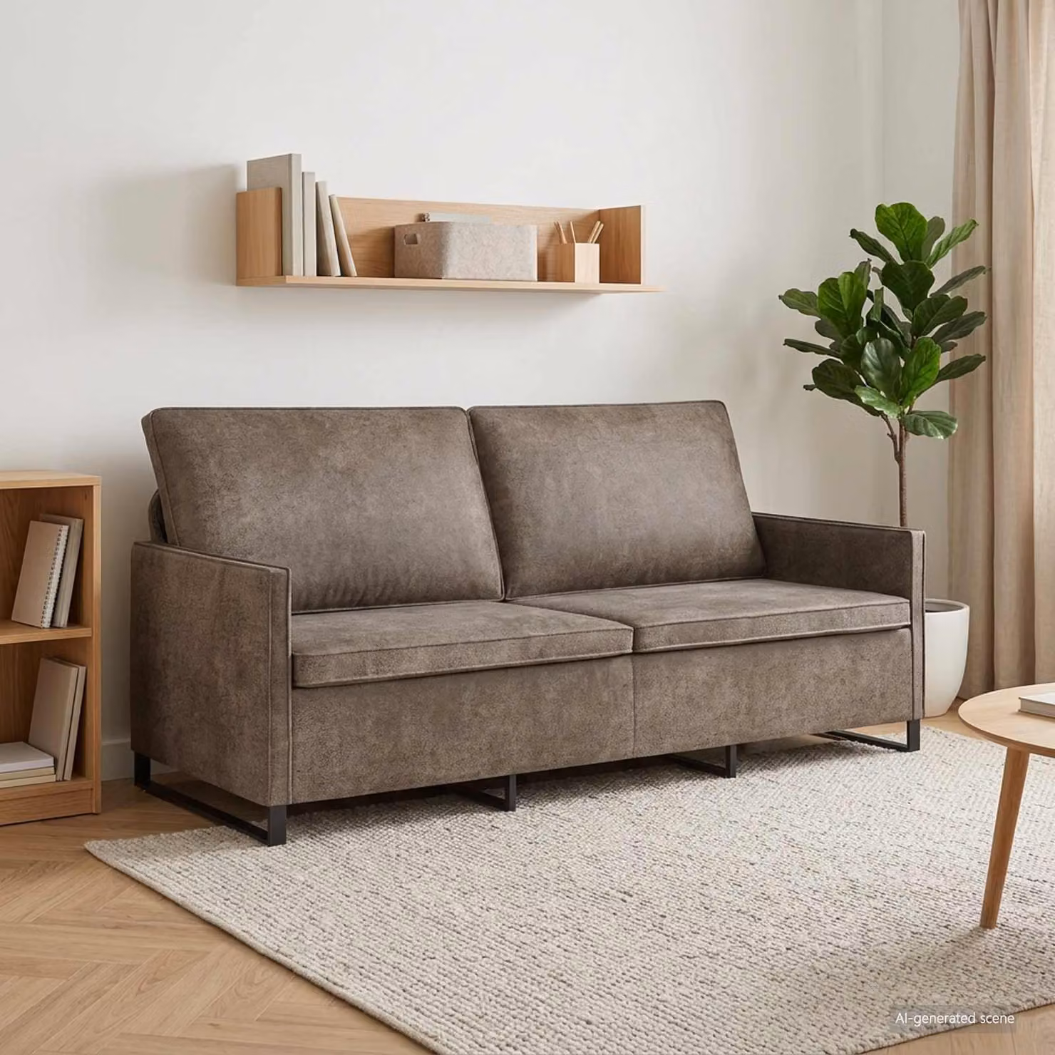 Divano a 3 posti vidaXL Grigio con poggiatesta regolabile e struttura in metallo L: 190 cm, P: 81 cm, H: 82 cm