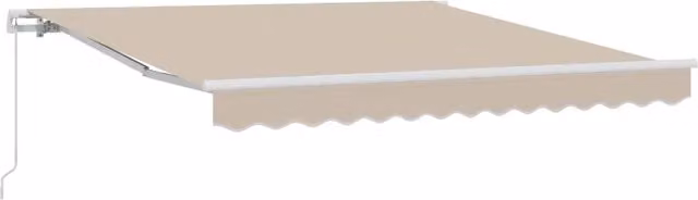 Tenda retrattile VIDAXL beige in poliestere e alluminio con bracci pieghevoli e manovella, L: 300 cm, P: 250 cm, H: 165 cm
